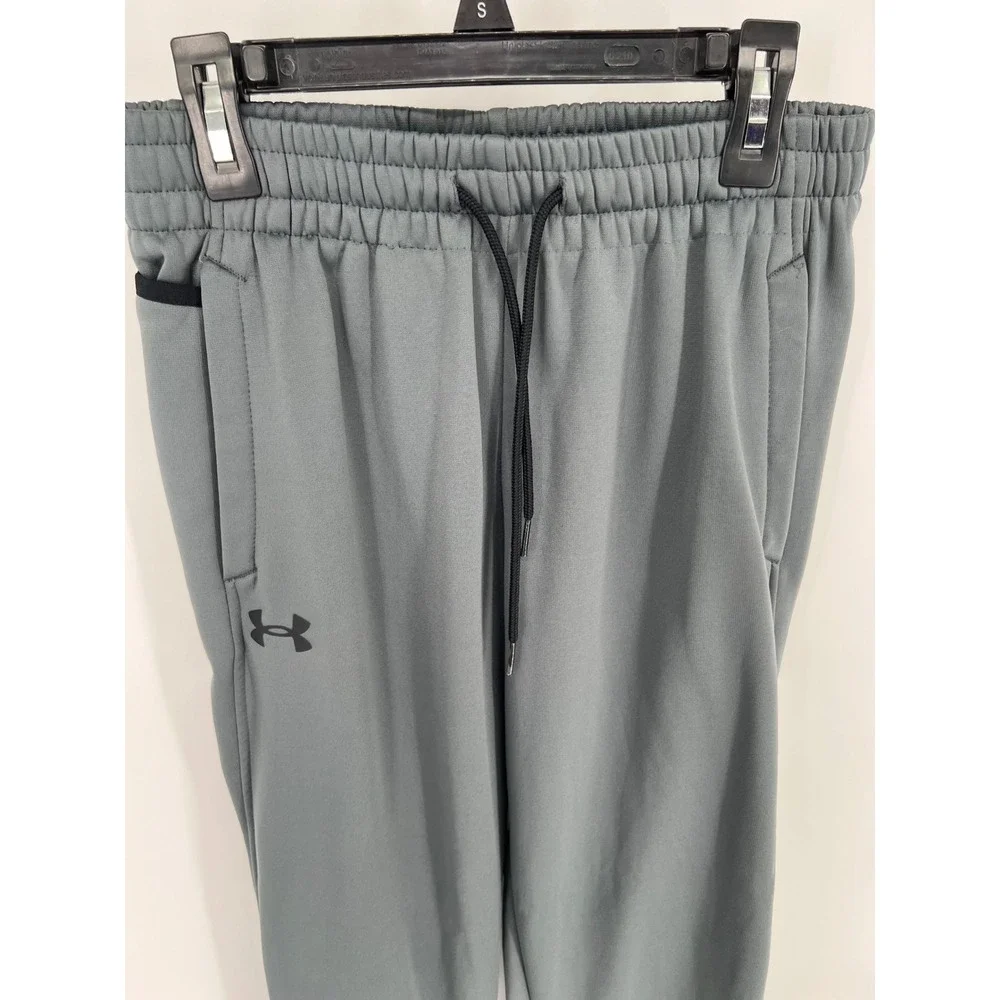 UNDER ARMOUR Joggers Men Small Gray Loose Fit Fleece Lined Athletic Pants Pocket